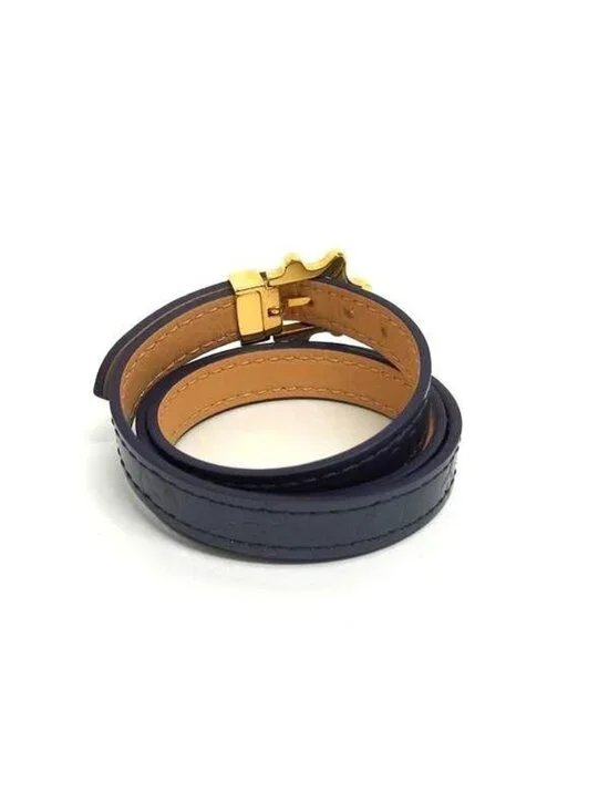 Louis Vuitton Bracelet triple Tour Andigo Monogram Vernis - Picture 3 of 4